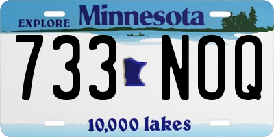 MN license plate 733NOQ