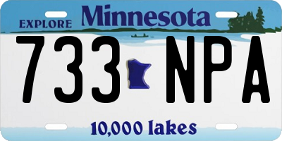 MN license plate 733NPA
