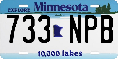 MN license plate 733NPB