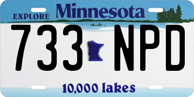 MN license plate 733NPD