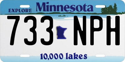 MN license plate 733NPH
