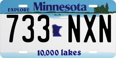 MN license plate 733NXN