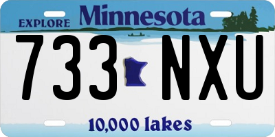 MN license plate 733NXU