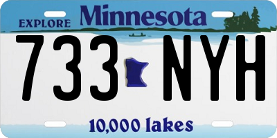 MN license plate 733NYH