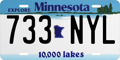 MN license plate 733NYL