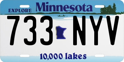MN license plate 733NYV