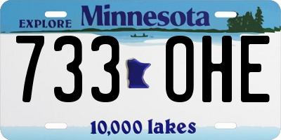 MN license plate 733OHE