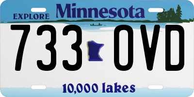 MN license plate 733OVD