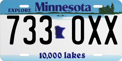 MN license plate 733OXX
