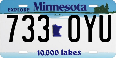 MN license plate 733OYU