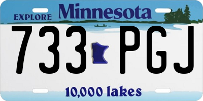 MN license plate 733PGJ