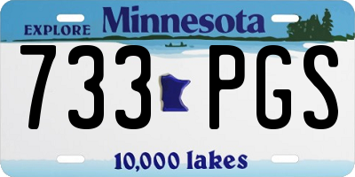 MN license plate 733PGS