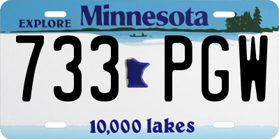 MN license plate 733PGW