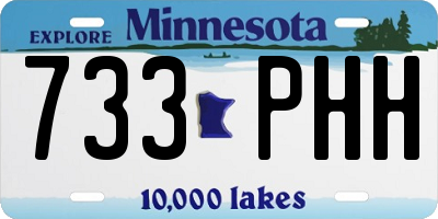 MN license plate 733PHH