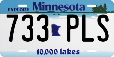 MN license plate 733PLS