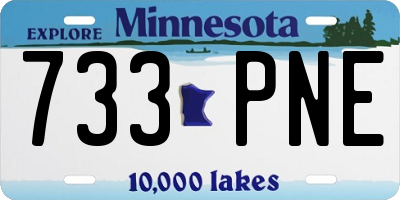 MN license plate 733PNE