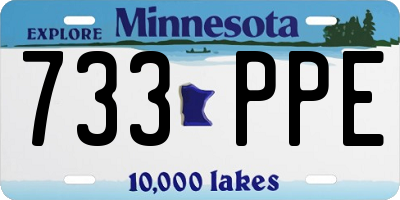 MN license plate 733PPE