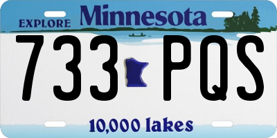 MN license plate 733PQS