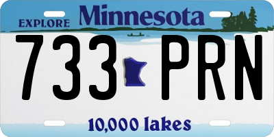 MN license plate 733PRN