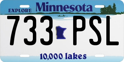 MN license plate 733PSL