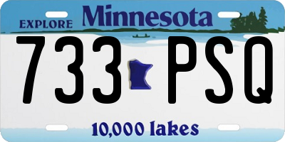 MN license plate 733PSQ