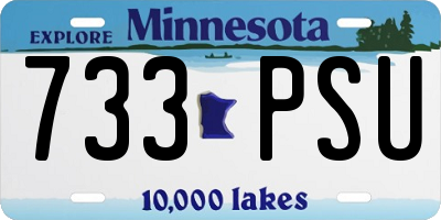 MN license plate 733PSU
