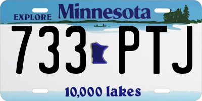 MN license plate 733PTJ