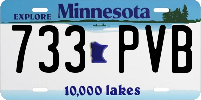MN license plate 733PVB