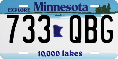MN license plate 733QBG