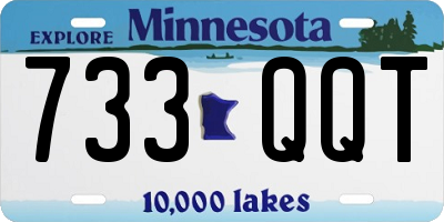 MN license plate 733QQT