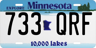 MN license plate 733QRF