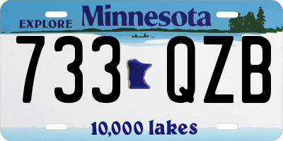 MN license plate 733QZB
