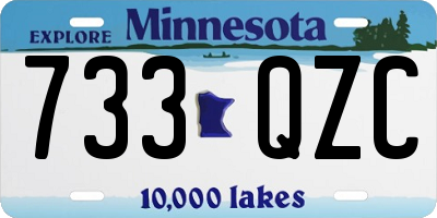 MN license plate 733QZC