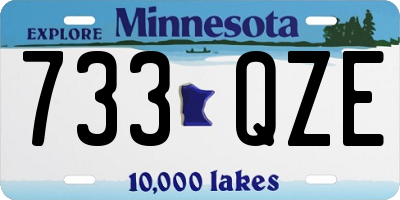 MN license plate 733QZE