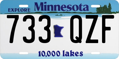 MN license plate 733QZF