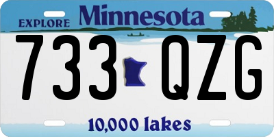 MN license plate 733QZG