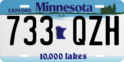 MN license plate 733QZH