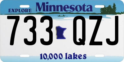 MN license plate 733QZJ