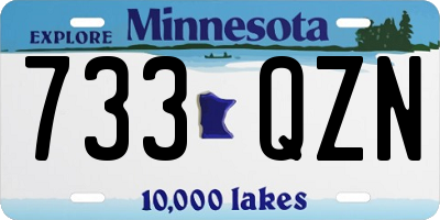 MN license plate 733QZN
