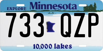 MN license plate 733QZP