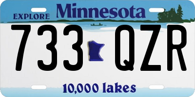 MN license plate 733QZR