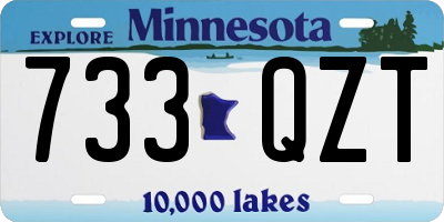 MN license plate 733QZT