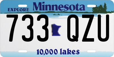 MN license plate 733QZU