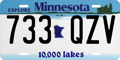 MN license plate 733QZV