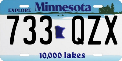 MN license plate 733QZX