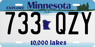 MN license plate 733QZY