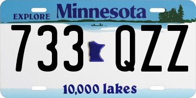 MN license plate 733QZZ