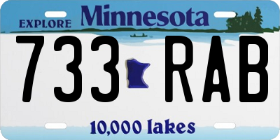 MN license plate 733RAB