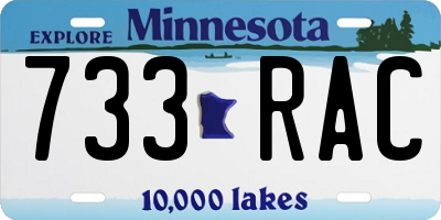 MN license plate 733RAC