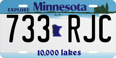 MN license plate 733RJC